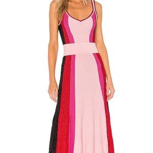 Elliatt Pink and Red Striped Virgo Dress